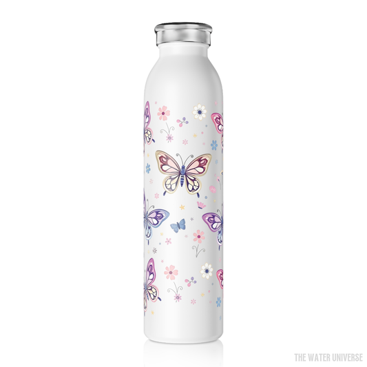 24-HOUR VACUUM INSULATION WATER BOTTLE 20oz - SHIMMERING BUTTERFLIES