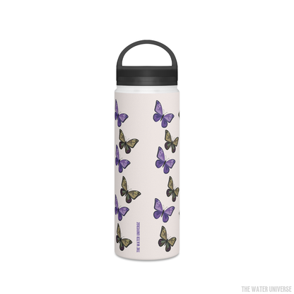 24-HOUR PREMIUM DOUBLE WALL INSULATION WATER BOTTLE - MILK BUTTERFLIES