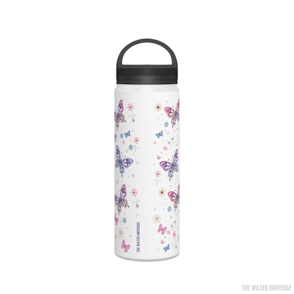 24-HOUR PREMIUM DOUBLE WALL INSULATION WATER BOTTLE - SHIMMERING DAYLIGHT BUTTERFLIES