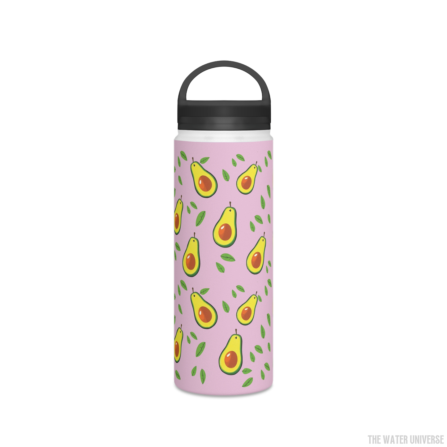 24-HOUR PREMIUM DOUBLE WALL INSULATION WATER BOTTLE - PINK AVOCADOS