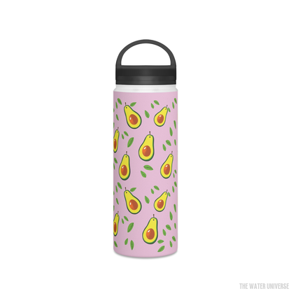 24-HOUR PREMIUM DOUBLE WALL INSULATION WATER BOTTLE - PINK AVOCADOS