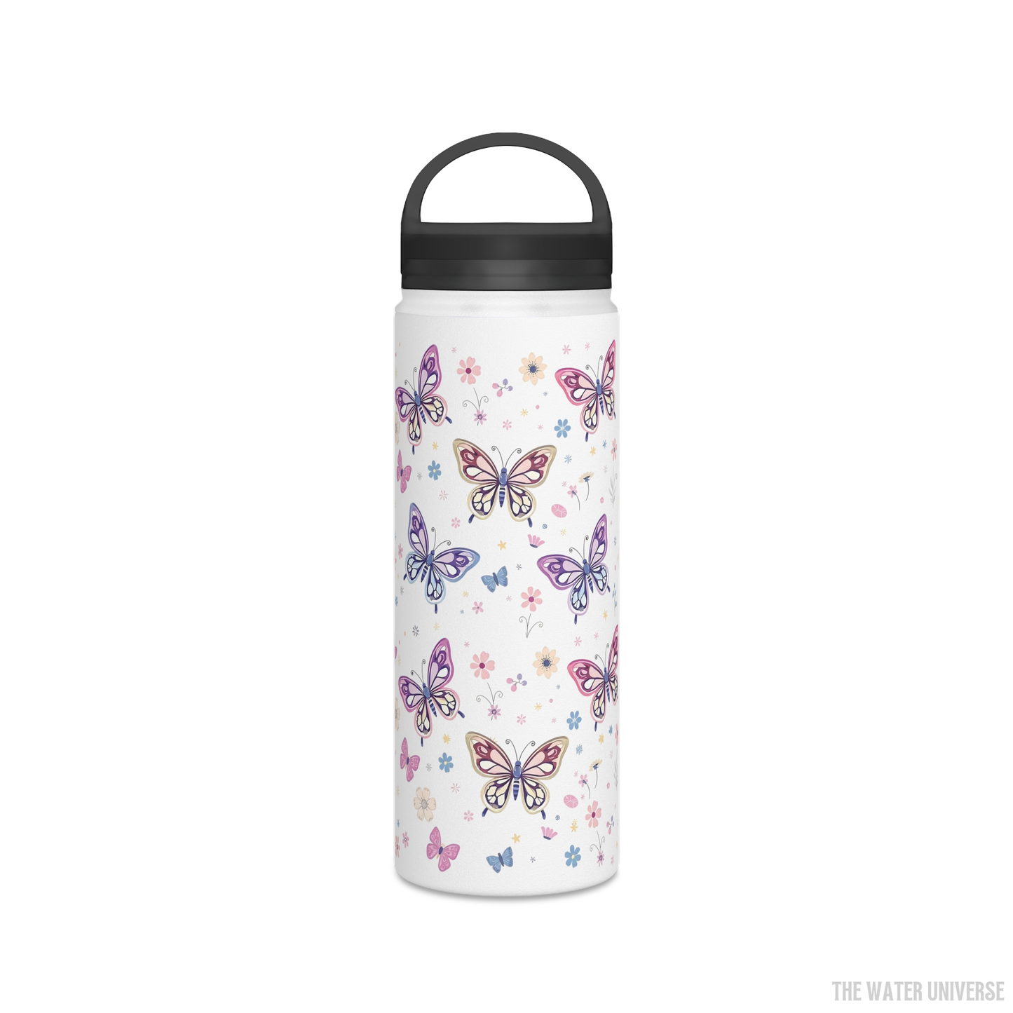 24-HOUR PREMIUM DOUBLE WALL INSULATION WATER BOTTLE - SHIMMERING NIGHT BUTTERFLIES