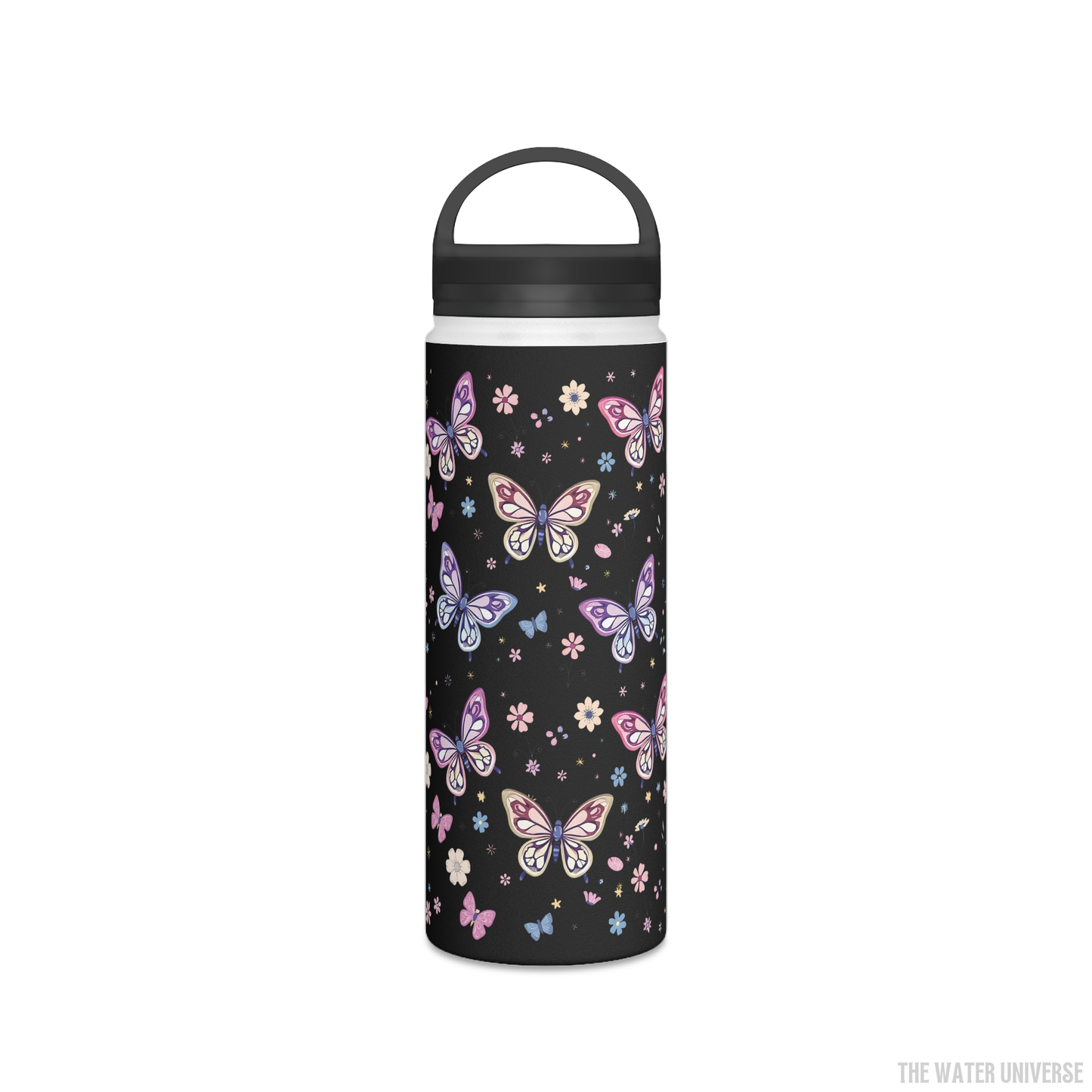 24-HOUR PREMIUM DOUBLE WALL INSULATION WATER BOTTLE - SHIMMERING DAYLIGHT BUTTERFLIES