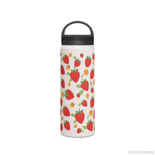 24-HOUR PREMIUM DOUBLE WALL INSULATION WATER BOTTLE - STRAWBERRIES MILK