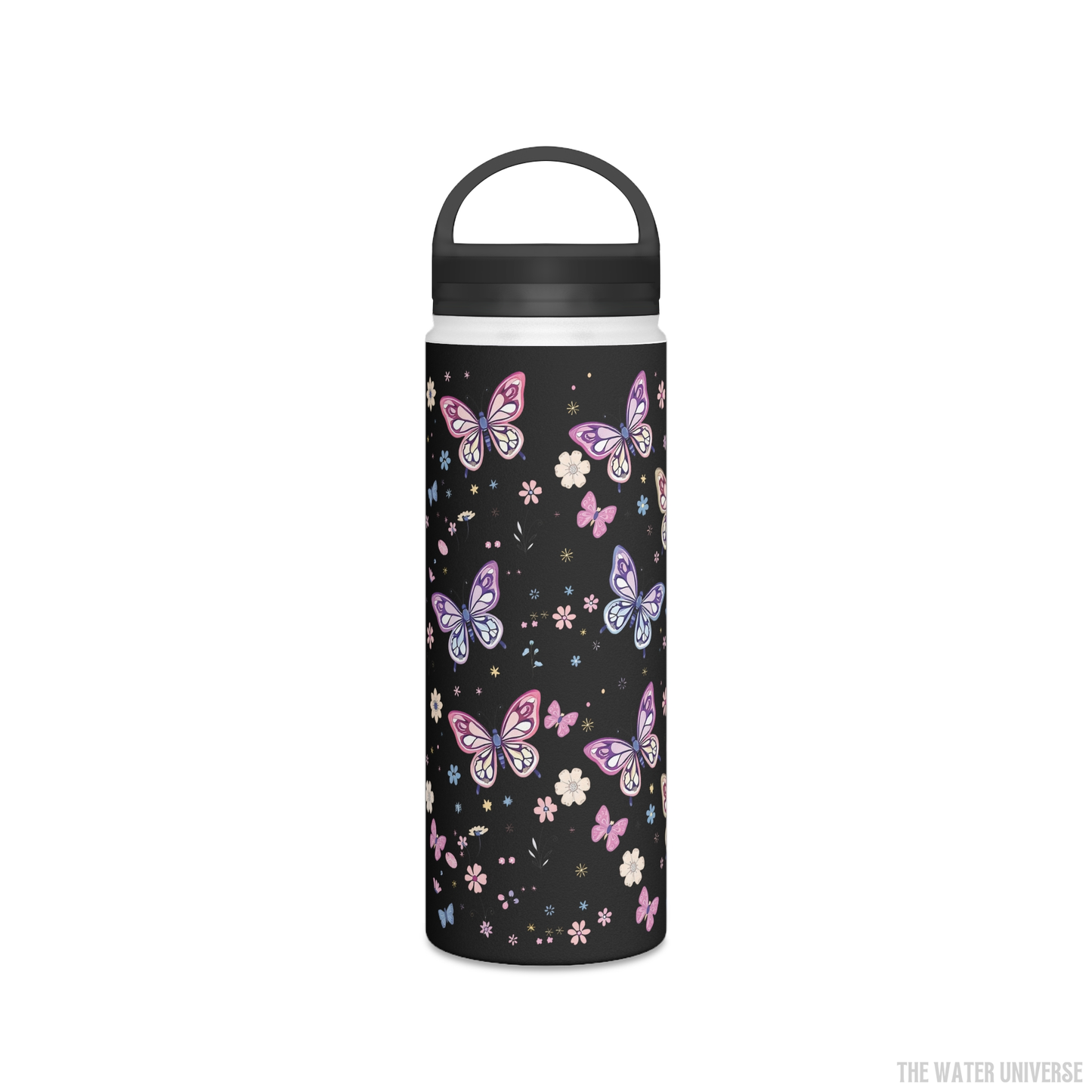 24-HOUR PREMIUM DOUBLE WALL INSULATION WATER BOTTLE - SHIMMERING NIGHT BUTTERFLIES