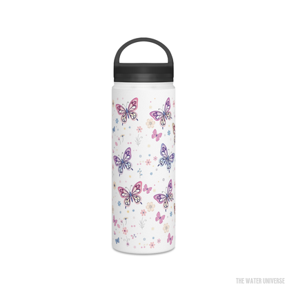 24-HOUR PREMIUM DOUBLE WALL INSULATION WATER BOTTLE - SHIMMERING DAYLIGHT BUTTERFLIES