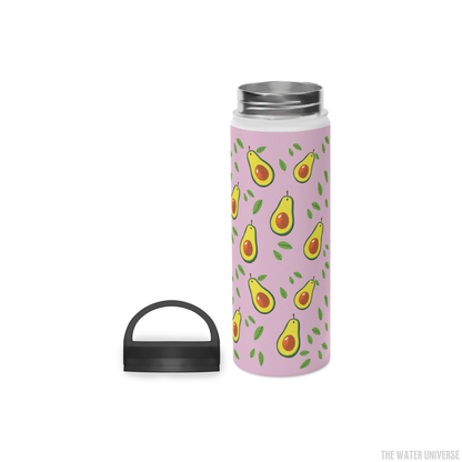 24-HOUR PREMIUM DOUBLE WALL INSULATION WATER BOTTLE - PINK AVOCADOS