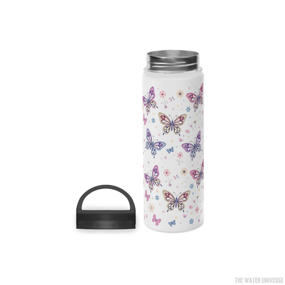 24-HOUR PREMIUM DOUBLE WALL INSULATION WATER BOTTLE - SHIMMERING DAYLIGHT BUTTERFLIES