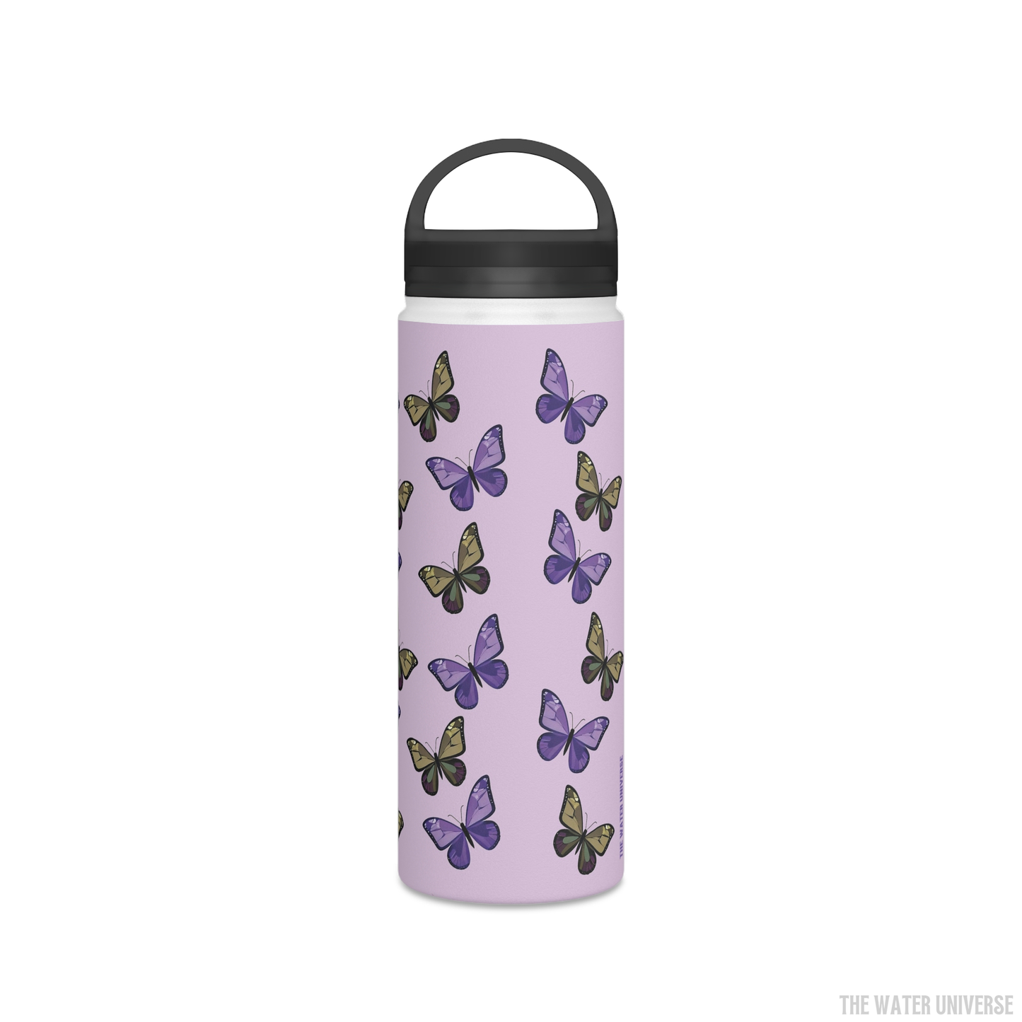 24-HOUR PREMIUM DOUBLE WALL INSULATION WATER BOTTLE - VIOLET BUTTERFLIES