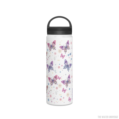 24-HOUR PREMIUM DOUBLE WALL INSULATION WATER BOTTLE - SHIMMERING DAYLIGHT BUTTERFLIES