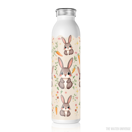 24-HOUR VACUUM INSULATION WATER BOTTLE 20oz - RABBITS IN WARM GARDEN