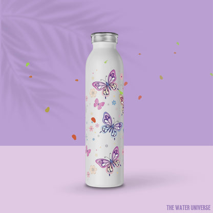 24-HOUR VACUUM INSULATION WATER BOTTLE 20oz - SHIMMERING BUTTERFLIES